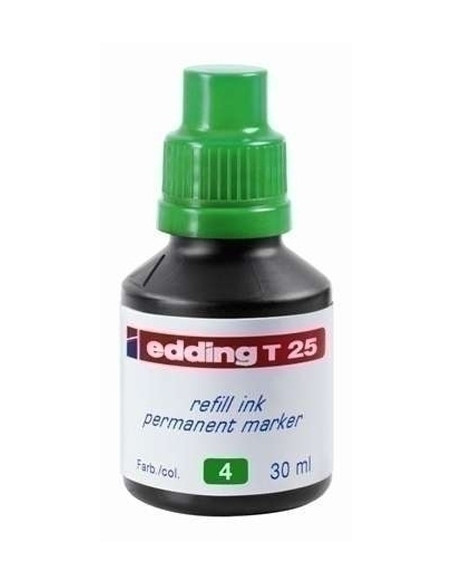 TINTA ROTULADOR EDDING FRASCO 30 ml T25 VERDE