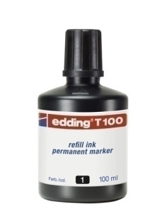 TINTA ROTULADOR EDDING FRASCO 100 ml T100 NEGRO