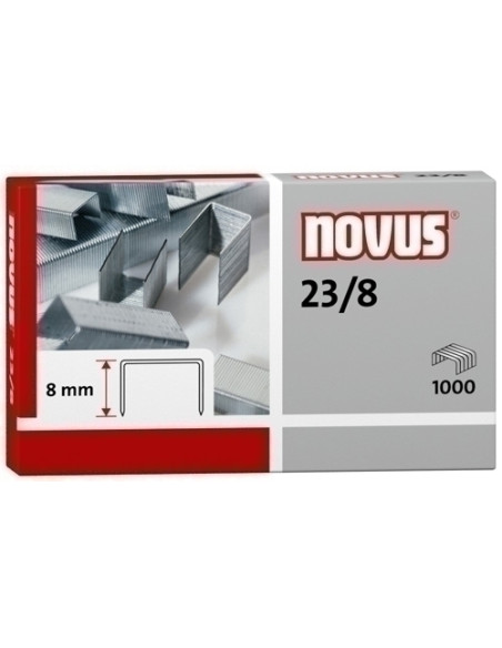 GRAPAS NOVUS GRUESOS 23 8 GALVANIZADAS caja de 1000