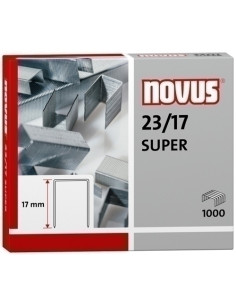NOVUS GRAPAS 2317 SUPER PARA GRAPADORAS DE GRUESOS CAJA 1000 UD