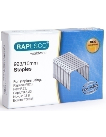 GRAPAS RAPESCO GRAN CAPACIDAD 92310 mm GALVANIZADAS caja de 1000
