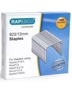 GRAPAS RAPESCO GRAN CAPACIDAD 92312 mm GALVANIZADAS caja de 1000