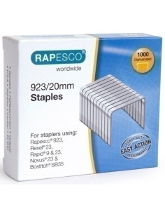 GRAPAS RAPESCO GRAN CAPACIDAD 92320 mm GALVANIZADAS caja de 1000