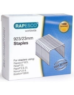 GRAPAS RAPESCO GRAN CAPACIDAD 92323 mm GALVANIZADAS caja de 1000