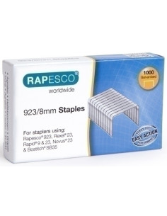 GRAPAS RAPESCO GRAN CAPACIDAD 9238 mm GALVANIZADAS caja de 1000
