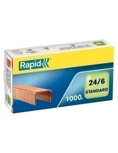 GRAPAS RAPID 246 COBREADAS caja de 1000