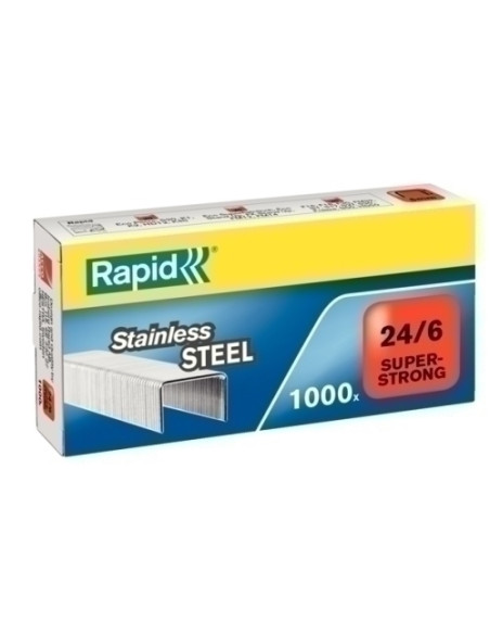 GRAPAS RAPID SUPER STRONG 246 mm ACERO INOXIDABLE caja de 1000