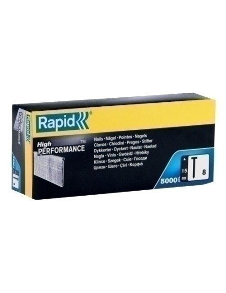 CLAVO RAPID CLAVADORA 8 15 mm GALVANIZADAS caja de 5000