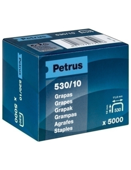 GRAPAS PETRUS CLAVADORA 53010 mm COBREADAS caja de 5000