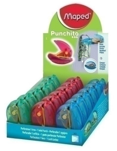 TALADRO 1 PUNZON MAPED PUNCHITO 5h EXPOSITOR de 18 SURTIDO