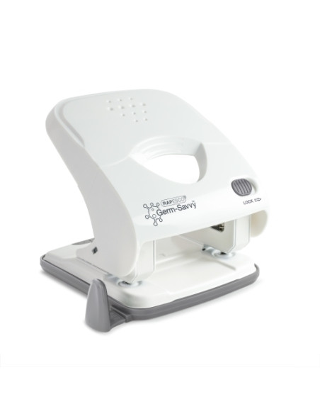 TALADRO 2 P RAPESCO ANTIBACTERIANO X5 40 hojas BLANCO