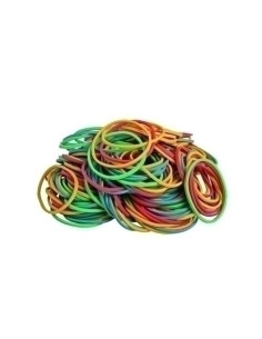GOMAS ELASTICAS FOROFIS CAJA de 100 GRAMOS COLORES SURTIDOS