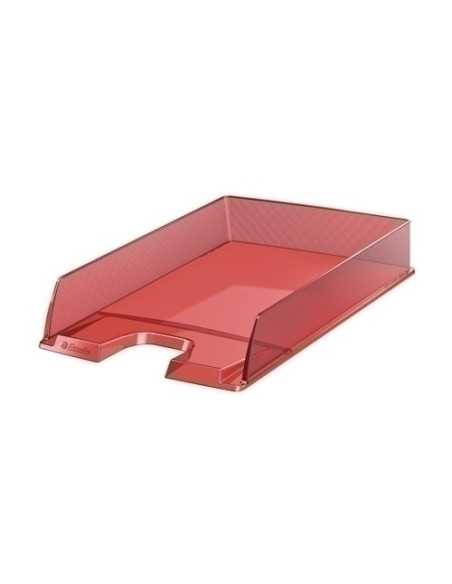 BANDEJA SOBREMESA EUROPOST TRANSPARENTE ROJO