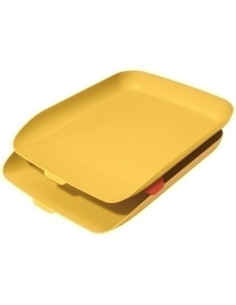 BANDEJA SOBREMESA LEITZ COSY AMARILLO SET de 2