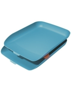 BANDEJA SOBREMESA LEITZ COSY AZUL SET de 2