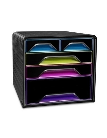 MODULO CEP 7-213G SMOOVE 5 CAJONES MIXTOS COLOR NEGRO