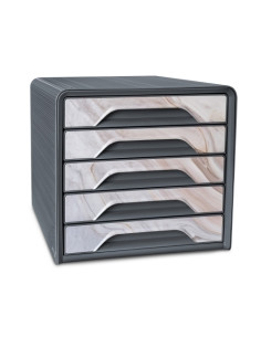 MODULO CEP 7-111 ESTANDAR 5 CAJONES COLOR GRISMARMOL ROSA