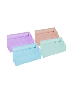 ORGANIZADOR EXACOMPTA AQUAREL  CARTON FORRADO 3 COMPARTIMENTOS COLORES SURTIDOS 4 colores coral azul verde y rosa
