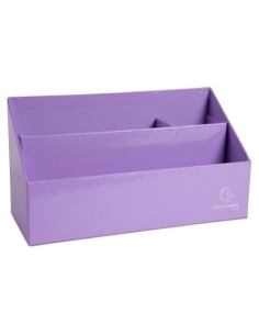 ORGANIZADOR EXACOMPTA AQUAREL  CARTON FORRADO 3 COMPARTIMENTOS MALVA
