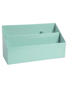 ORGANIZADOR SOBREMESA EXACOMPTA AQUAREL  CARTON FORRADO 3 COMPARTIMENTOS VERDE