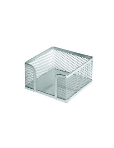 PORTA NOTAS FOROFIS METALICO MALLA CUADRADO PLATEADO