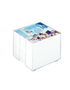 PORTA NOTAS FOROFIS 90x90 mm TRANSPARENTE CON 800 NOTAS BLANCAS INCLUIDAS