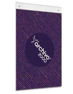 EXPOSITOR MURAL A5 VERTICAL CRISTAL CON TALADROS