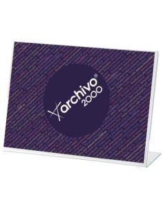 EXPOSITOR SOBREMESA EN FORMA DE L A5 HORIZONTAL CRISTAL