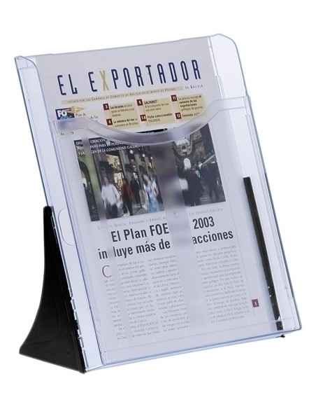 SOPORTE VERTICAL 1 BANDEJA A4 ARCHIPLAY AZUL TRANSPARENTE