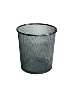PAPELERA FOROFIS METALICA MALLA REDONDA NEGRA