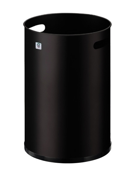 PAPELERA CILINDRO METALICA P-21  25 Ø NEGRO