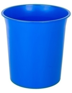 PAPELERA PLASTICO CERRADA 16 LITROS AZUL