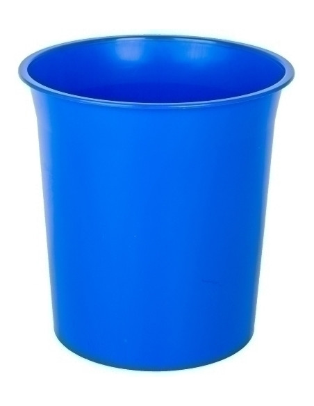 PAPELERA PLASTICO CERRADA 16 LITROS AZUL