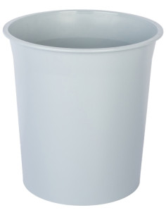 PAPELERA PLASTICO CERRADA 16 LITROS GRIS