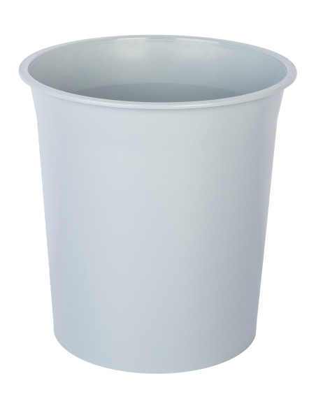 PAPELERA PLASTICO CERRADA 16 LITROS GRIS