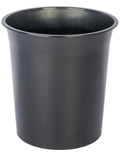 PAPELERA PLASTICO CERRADA 16 LITROS NEGRA