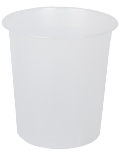 PAPELERA PLASTICO CERRADA 16 LITROS TRASLUCIDO CRISTAL