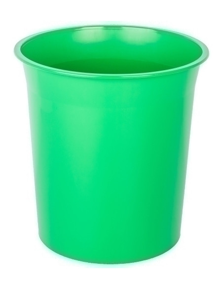 PAPELERA PLASTICO CERRADA 16 LITROS VERDE