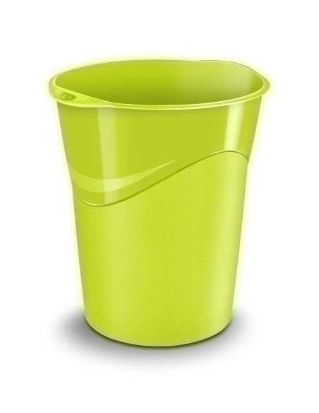 PAPELERA PLASTICO CERRADA CEP GLOSS 280G 14 LITROS ANIS
