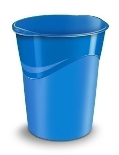 PAPELERA PLASTICO CERRADA CEP GLOSS 280G 14 LITROS AZUL