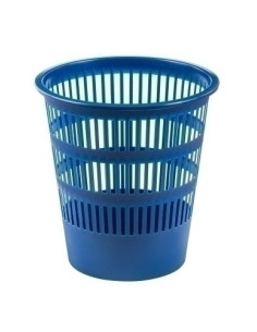 PAPELERA PLASTICO REJILLA FAIBO 12 L AZUL