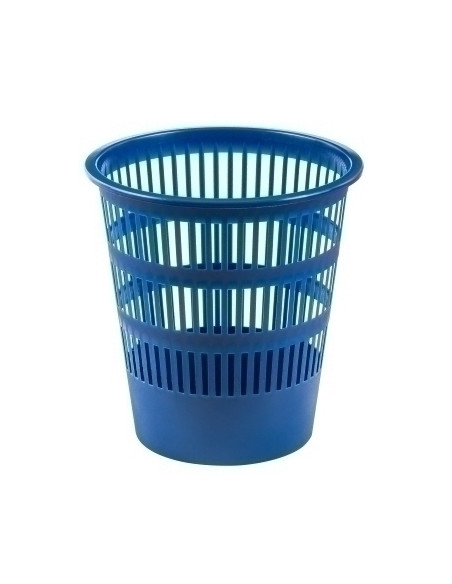 PAPELERA PLASTICO REJILLA FAIBO 12 L AZUL