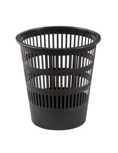 PAPELERA PLASTICO REJILLA FAIBO 12 L NEGRA