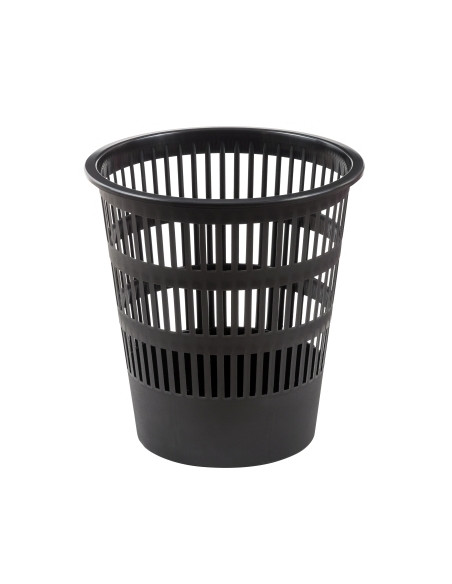 PAPELERA PLASTICO REJILLA FAIBO 12 L NEGRA