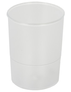 PORTA LAPICES PLASTICO REDONDO CRISTAL