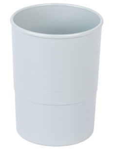 PORTA LAPICES PLASTICO REDONDO GRIS