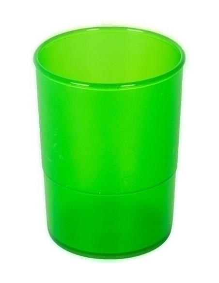 PORTA LAPICES PLASTICO REDONDO TRASLUCIDO VERDE