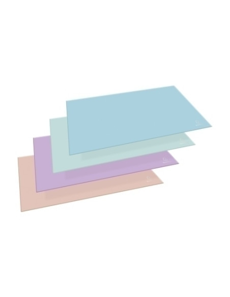 VADE SOBREMESA EXACOMPTA AQUAREL CARTON FORRADO 58x38 cm COMPATIBLE CON RATON COLORES SURTIDOS 4 colores coral azul verde y rosa