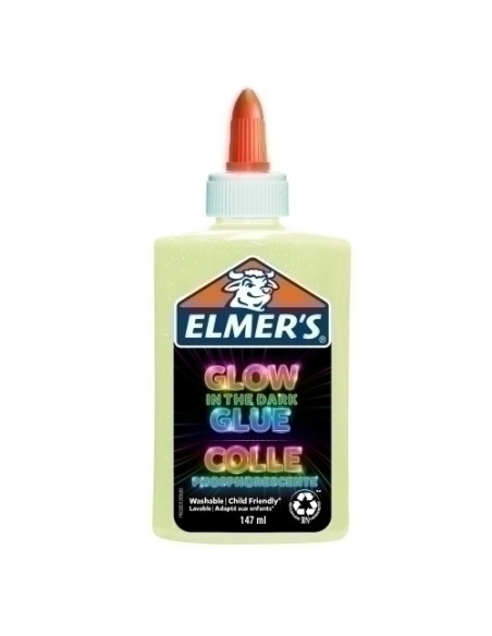 COLA ELMER´S SLIME BRILLA EN LA OSCURIDAD LAVABLE 147 ml NATURAL