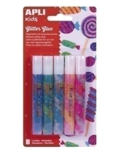 COLA GLITTER APLI tubo ARCOIRIS 3D de 5